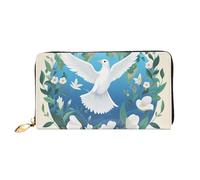 TRSGKSQP Portefeuille en cuir pour homme et femme - Portefeuille ultra fin avec porte-cartes de crédit - Peace on Earth
