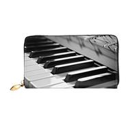 TRSGKSQP Portefeuille en cuir pour homme et femme - Portefeuille ultra fin avec porte-cartes de crédit - Image piano - Pochette pour femme