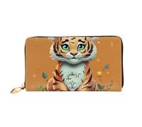 TRSGKSQP Portefeuille en cuir pour homme et femme - Portefeuille ultra fin avec porte-cartes de crédit - Année du tigre amusant