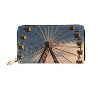 TRSGKSQP Portefeuille en cuir pour homme et femme - Portefeuille ultra fin avec porte-cartes de crédit - Grande roue