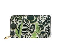 TRSGKSQP Portefeuille en cuir pour homme et femme - Portefeuille ultra fin - Porte-cartes de crédit - Motif jungle - Autocollant mural - Pochette pour femme