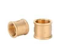 Trsnzul 1 Pouce Mamelon Double, 2 Pièces Raccord 1 Pouce, Manchon en laiton, Filet Femelle en laiton Pièce de Raccordement Adaptateur Manchon pour Raccordement de Tuyaux