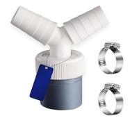 Trsnzul Double Evacuation Machine a Laver, Vidange Machine à Laver, avec Sortie pour Tuyau Ø40 mm et Entrée Ø18-24 mm avec 2 Colliers de Serrage pour Machine à Laver, Lave-Vaisselle, Sèche-Linge