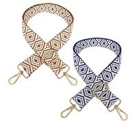 Trsnzul Large Bandoulière Réglable 2 Pièces Sangle de Sac Interchangeable Ceinture de Poche Sangles d'épaule Anse de Sac à Main avec Boucles pour Femmes Sacs Accessoires de Bricolage