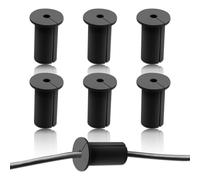 Trsnzul Lot de 6 Traverses Murales pour Passage Mural, Kit de Gestion de Câbles, Grommets Muraux pour Trou Mural de 3/4", Pour Routeur de Câble Starlink et Adaptateur Ethernet (Noir)