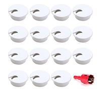 Trsnzul Passe Câbles Bureau Encastrable Passe Fil 35mm 20 Pièces Passe-câbles Ronds Passage de Câble Rangements de Câbles Couverture de Trou de Câble pour Table de Bureau avec Scie Cloche