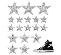 Trsnzul Patchs Thermocollants en Strass 18 Pièces Patch Thermocollant Étoiles Strass Thermocollant Étoiles Thermocollantes Autocollants en Strass d'Étoiles Patch à Repasser Thermocollants