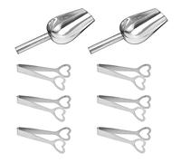 Trsnzul Pince Bonbon y Pelle Glace Set 6 Pièce Pinces à Sucre y 2 Pièce Cuillère à Glace Inoxydable Pelle a Bonbon Cuillères à Glace Pinces pour Glace Sucre Dessert pour Bar Buffet Soirée Mariage