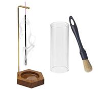 Trsnzul Porte-Encens en Bois 1 Ensemble Brûleur D'encens Inversé Porte-encens Incense Holder Porte Encens 2 en 1 Brûleur-Encens en Bois avec Bobine à Cône et Base pour Décoration de Domicile