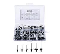 Trsnzul Rivet Noir 120 Pièces Rivet Pop Rivets Aveugles en Aluminium Rivets à Bride en Aluminium Rivets Tête Large Rivets Eclateurs Noirs pour Kit D'assortimetn de Meubles M2.4 M3.0 M3.2 M4