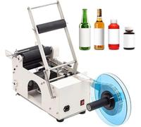 TRTDYFKH Étiqueteuse Semi-Automatique for Bouteilles Rondes, 20 à 40 pièces/Min, applicateur d'étiquettes for Bouteilles de 15 à 120 mm de diamètre
