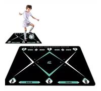 TRTDYFKH Football Footstep Training Mat, Non-Slip Shock Football Mastery Mat, Ball Control Dribble Mat, Silent Football Skills Mat, for Kids Adults Indoor