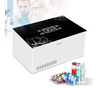 TRTDYFKH Glacière à insuline avec écran LED 2-8 ℃ Glacière for médicaments Étui de Voyage Batterie Rechargeable 8-10 Heures Mini réfrigérateur d'extérieur for médicaments(Batteryx2)