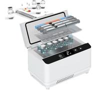 TRTDYFKH Glacière à insuline Portable, Petit réfrigérateur de Voyage médical USB avec écran LED, glacière de Voyage for médicaments de 2 à 8 ℃(Nobattery)