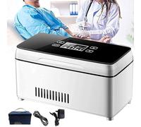 TRTDYFKH Glacière à insuline USB Portable réfrigérée, réfrigérateur à médicaments et glacière à insuline - Voyage, Maison, étui de réfrigération Portable for Voiture/Petite boîte de Voyage(2*Battery)