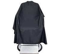 TRU BARBER Cape de Coiffeur XXL, avec collier en silicone, 100% polyester, cape de barbier professionnel, 127 x 147 cm