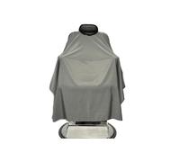 Tru Barber Lot de 2 capes de barbier, 100% polyester, léger et imperméable, en PVC souple, tapis professionnel, salon et barbier, noir/blanc