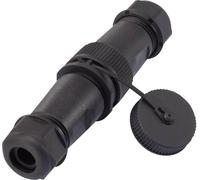 TRU COMPONENTS 1094580 Adaptateur pour connecteur circulaire mâle, droit, femelle, droit Nombre total de pôles: 3 1 pc(s)