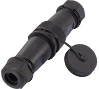 TRU COMPONENTS 1094580 Adaptateur pour connecteur circulaire mâle, droit, femelle, droit Nombre total de pôles: 3 1 pc(s)