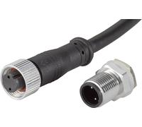 TRU COMPONENTS 1229336 Connecteur circulaire confectionné femelle, droit, embase mâle Nombre total de pôles: 2 1 pc(s)