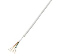 TRU COMPONENTS 1564537 Câble d'alarme LiYY 8 x 0.22 mm² blanc 50 m