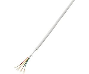 TRU COMPONENTS 1564537 Câble dalarme LiYY 8 x 0.22 mm² blanc 50 m