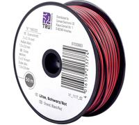 TRU Components Fil de câblage 1565203 2 x 0,14 mm² noir/rouge 50 m