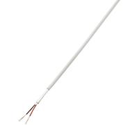 TRU COMPONENTS 1567173 Câble dalarme LiYY 2 x 0.14 mm² blanc 50 m