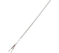 TRU Components 1567173 Câble dalarme LiYY 2 x 0.14 mm² blanc 50 m
