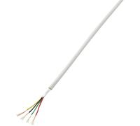 TRU COMPONENTS 1570252 Câble dalarme LiYY 4 x 0.14 mm² blanc 50 m