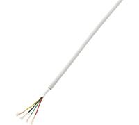 TRU COMPONENTS 1570252 Câble d'alarme LiYY 4 x 0.14 mm² blanc 50 m