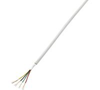 TRU COMPONENTS 1570252 Câble dalarme LiYY 4 x 0.14 mm² blanc 50 m