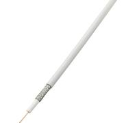 TRU COMPONENTS 1570929 Câble coaxial Ø extérieur: 6.60 mm RG6 /U 75 Ω 85 dB blanc 25 m