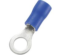 TRU COMPONENTS 1572136 Cosse à oeillet Section max.=2.50 mm² Ø du trou=5.2 mm partiellement isolé bleu 100 pc(s)