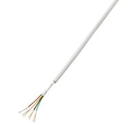 TRU COMPONENTS 1572762 Câble dalarme LiYY 2 x 0.22 mm² blanc 50 m