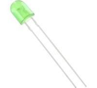 TRU COMPONENTS 1577362 LED vert ovale 5 mm 1250 mcd 110 °, 50 ° 20 mA