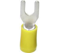 TRU COMPONENTS 1582988 Cosse à fourche 4 mm² 6 mm² Ø du trou=4.30 mm partiellement isolé jaune