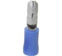 TRU COMPONENTS 1583183 Cosse cylindrique mâle 1.50 mm² 2.50 mm² Ø de la broche: 4 mm partiellement isolé bleu