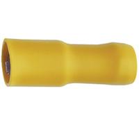 TRU COMPONENTS 1583187 Cosse cylindrique femelle 4 mm² 6 mm² Ø de la broche: 5 mm partiellement isolé jaune
