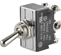 TRU COMPONENTS 1587676 TC-R13-28B-06 Interrupteur à levier 250 V/AC 10 A 2 x On/On à accrochage 1 pc(s)