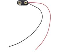 TRU COMPONENTS 18-0092 Connecteur clip pression 1x 6LR61 (9 V) raccordement par empreinte pile 9V (L x l x H) 24.5 x 11.8 x 7.3 mm