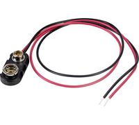 TRU COMPONENTS 18-0097 Connecteur clip pression 1x 6LR61 (9 V) raccordement par empreinte pile 9V (L x l x H) 24.5 x 11.8 x 7.3 mm