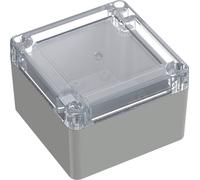 TRU COMPONENTS 6U07090906437 TC-13865068 Boîtier industriel 90 x 90 x 60 ABS, Polycarbonate gris clair, transparent 1 pc(s)