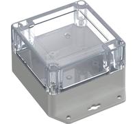 TRU COMPONENTS 6U07090906639 TC-13865260 Boîtier industriel 121.5 x 91.5 x 60 Polycarbonate gris clair, transparent 1 pc(s)