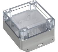 TRU COMPONENTS 6U07111106639 TC-13865292 Boîtier industriel 136.5 x 106.5 x 60.1 Polycarbonate gris clair, transparent 1 pc(s)