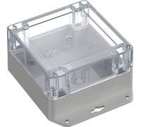 TRU COMPONENTS 6U07111106737 TC-13865284 Boîtier industriel 136.5 x 106.5 x 60.1 ABS-PC gris clair, transparent 1 pc(s)