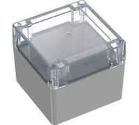 TRU COMPONENTS 6U07111109139 TC-13865108 Boîtier industriel 105 x 105 x 89.7 Polycarbonate gris clair, transparent 1 pc(s)