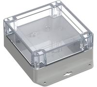 TRU COMPONENTS 6U07121206639 TC-13865324 Boîtier industriel 151.4 x 121.4 x 60 Polycarbonate gris clair, transparent 1 pc(s)