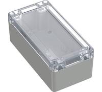 TRU COMPONENTS 6U07160806437 TC-13865132 Boîtier industriel 160 x 80 x 60 ABS-PC gris clair, transparent 1 pc(s)