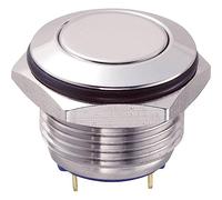 TRU Components Bouton-poussoir antivandalisme GQ16F-10/J/S 48 V/DC 2 A 1 x Off/(On) à rappel